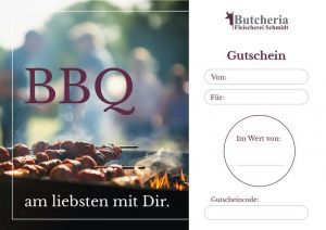 Butcheria Gutscheinvorlage BBQ